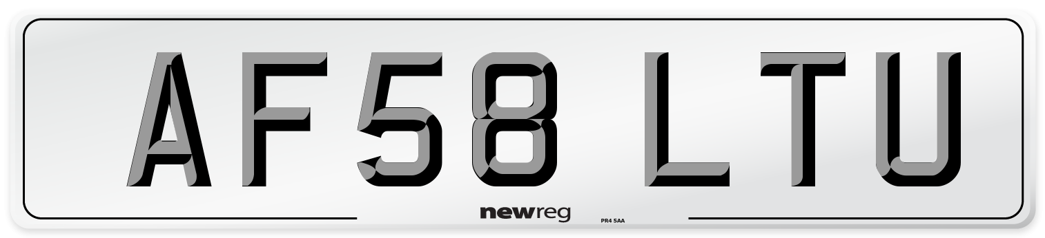 AF58 LTU Number Plate from New Reg